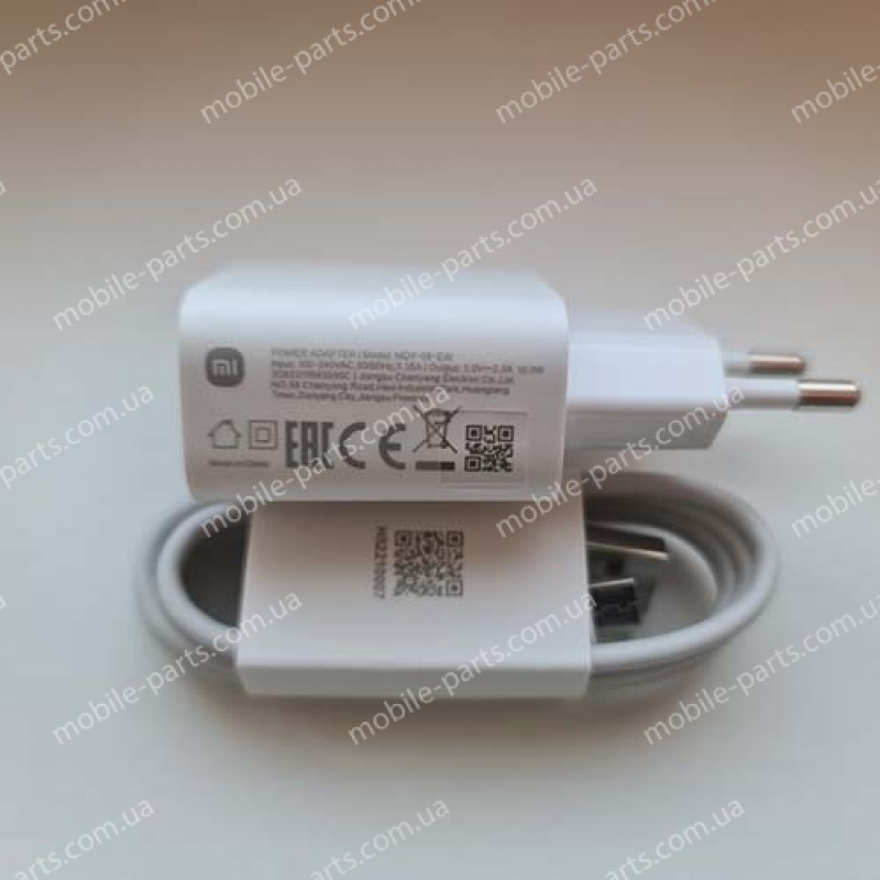 Оригинальная зарядка Xiaomi MDV-09-EW с ЮСБ кабелем для Redmi Note